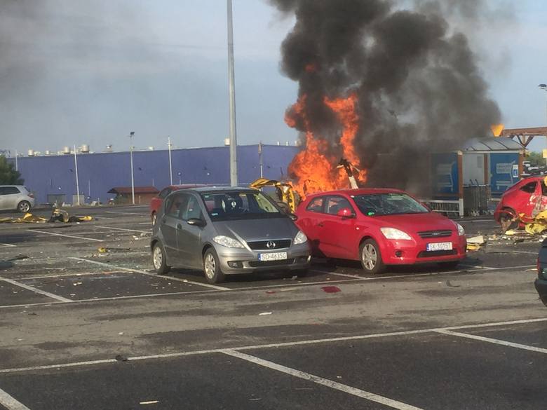 Взрыв автомобиля в Сосновце