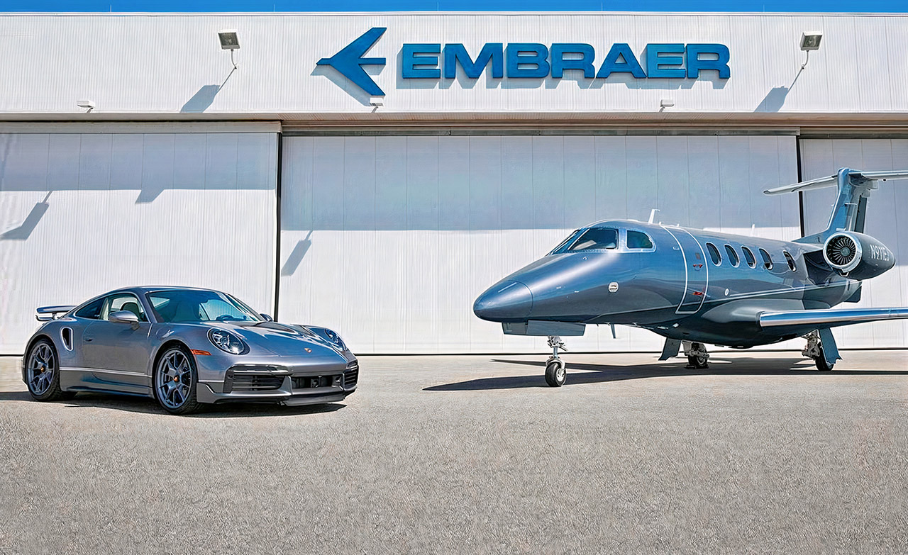 Porsche и Embraer предложили комплект машина+самолет