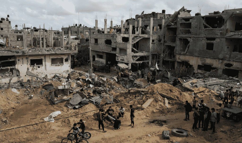 Газа, разрушенный город, война