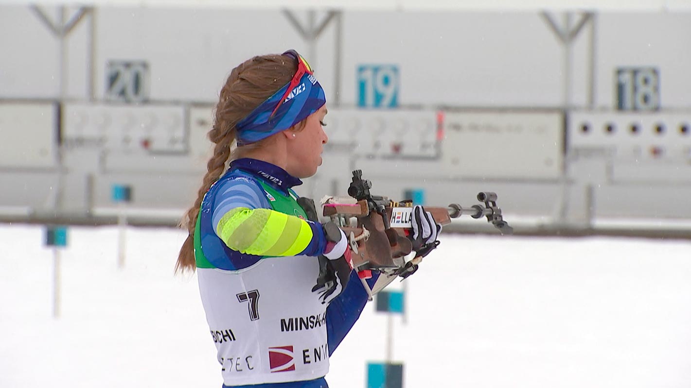 Белоруска Дарья Кудаева стала седьмой в спринте на чемпионате России по биатлону