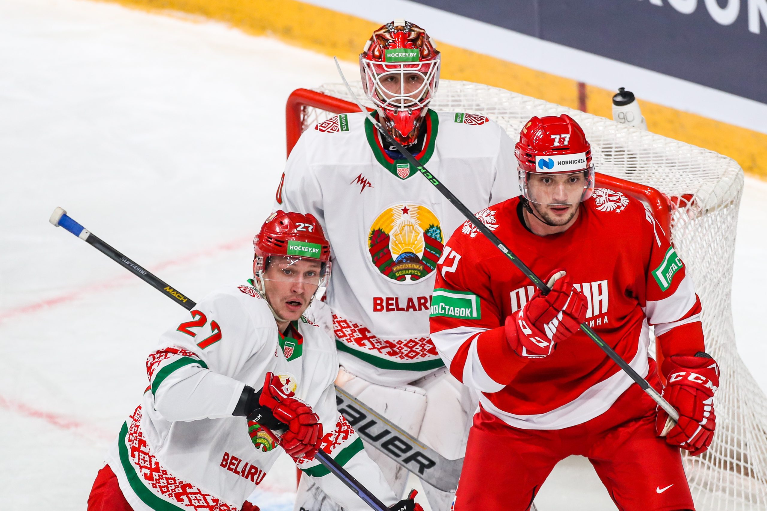 Сборная Беларуси по хоккею проиграла команде «Россия 25» в первом матче майской серии