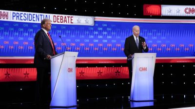 В США прошли первые телевизионные дебаты Трампа и Байдена