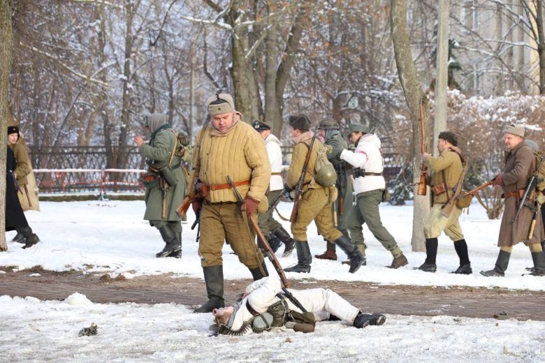 реконструкция боя Гомель