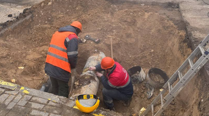 прорыв трубы в Гродно
