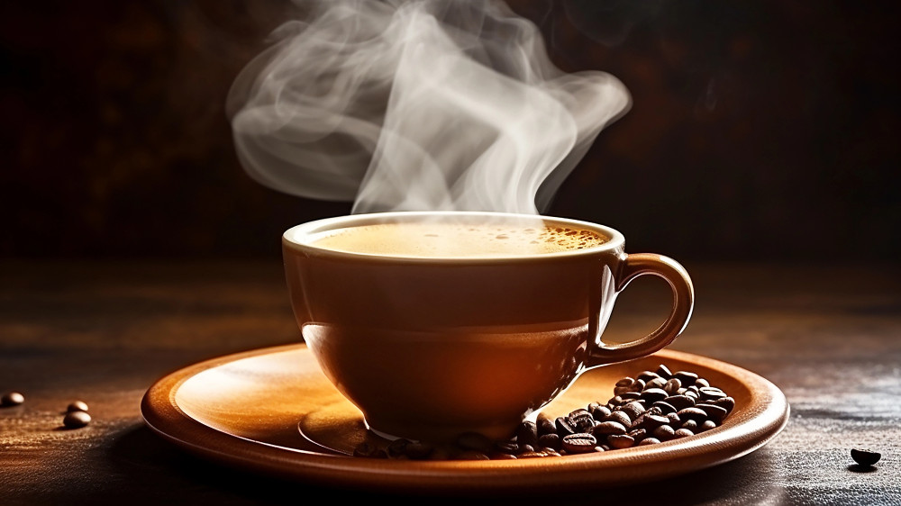 Чашка горячего кофе