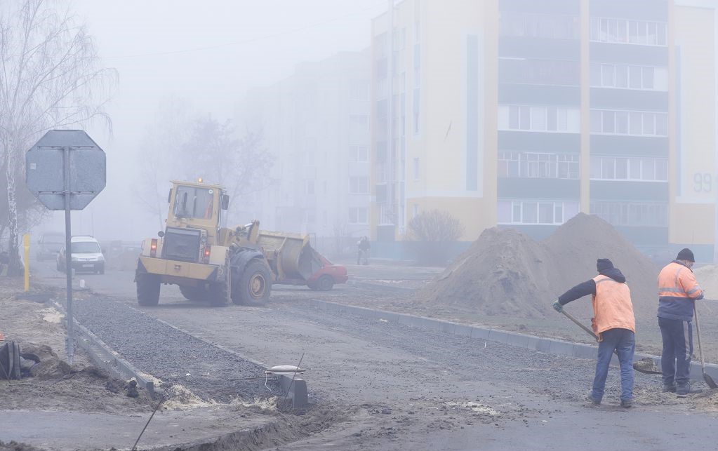 Ремонт дороги в Лельчицах