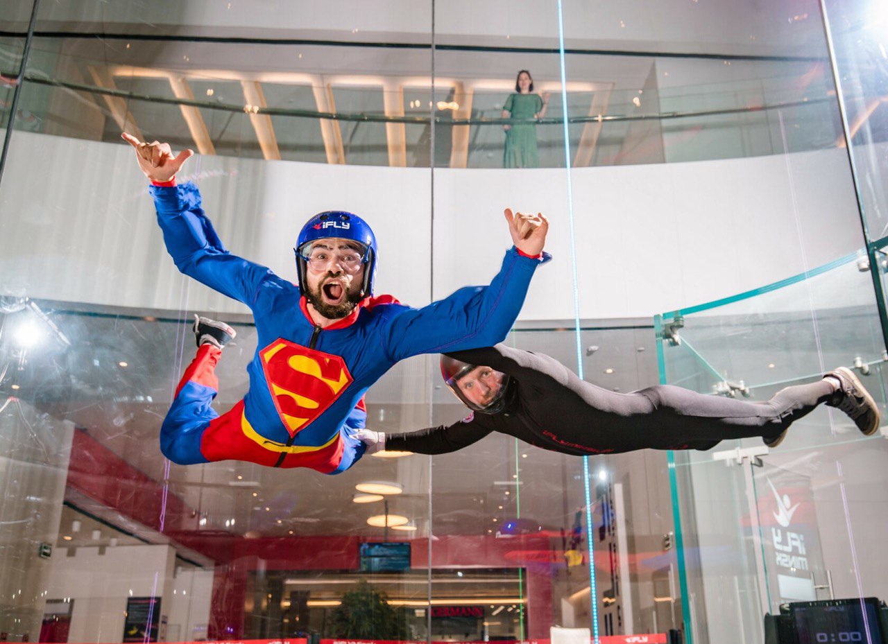 Полет в аэротрубе