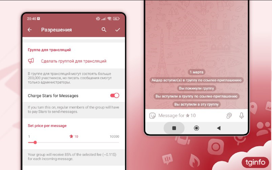Telegram запускает платные сообщения и новые функции для пользователей