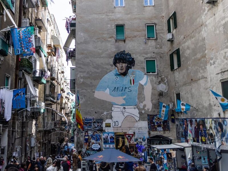 Фреска Марадона в Неаполе