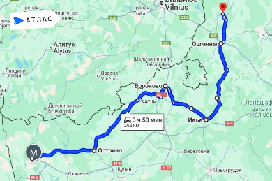 Новый маршрут «Гродно - Островец» 