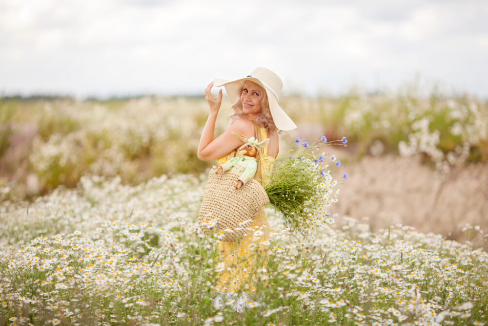 ромашки поле