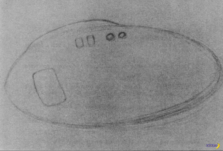 Паскагульская история, инопланетяне, аппарат пришельцев рисунок
