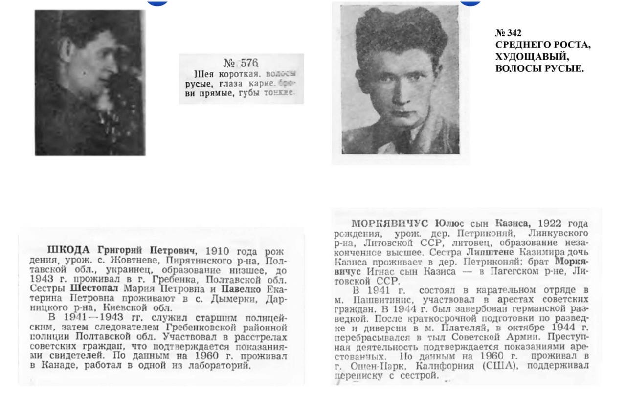 Архивные документы преступников 