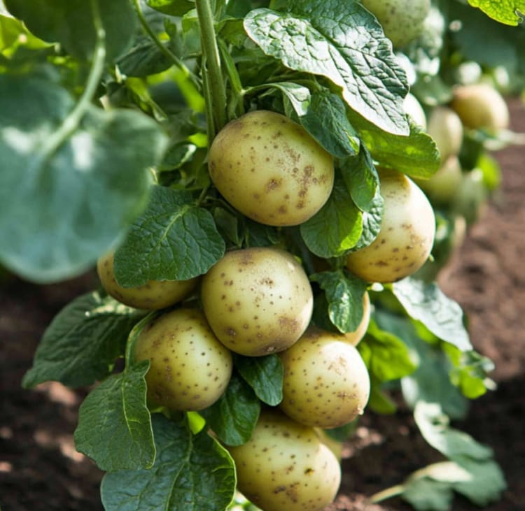 зеленый картофель