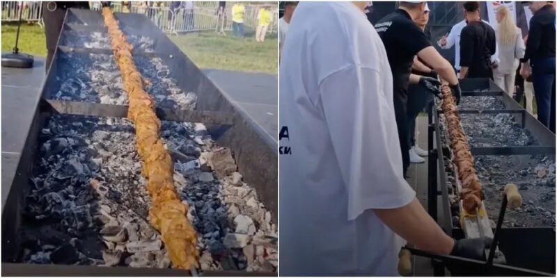 Шашлык длиной в 4 метра вошёл в Книгу рекордов 