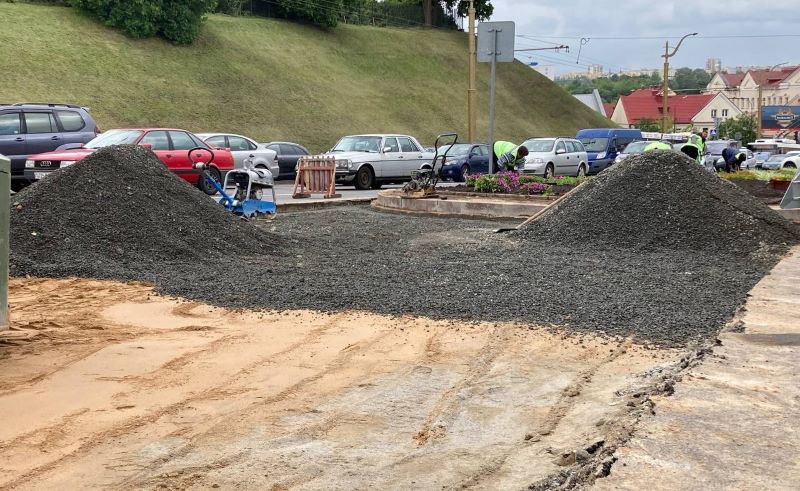 ремонт на Мостовой улице в Гродно 