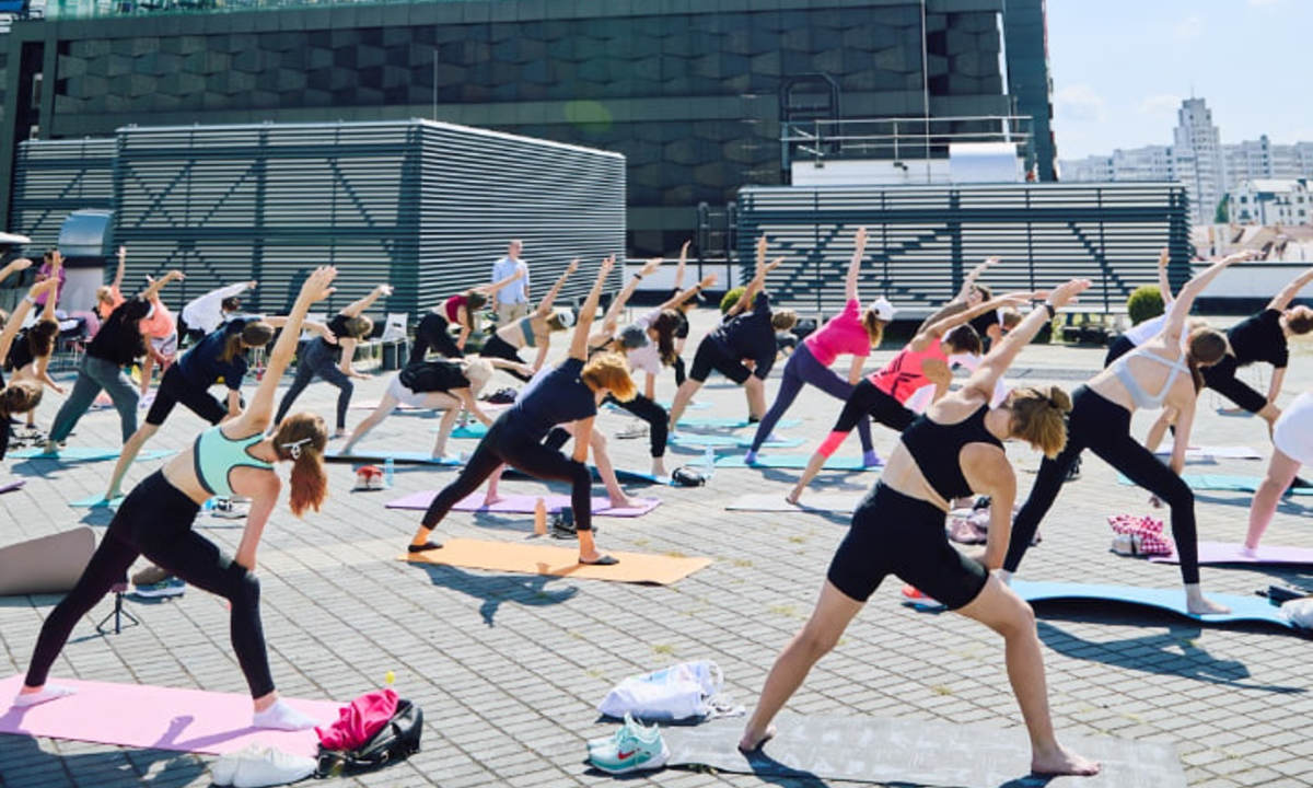 Фитнес на крыше паркинга ТРЦ «Галерея»