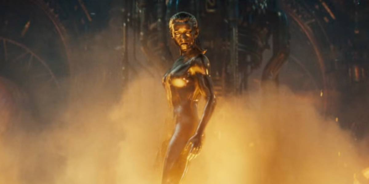 серебряный серфер - женщина