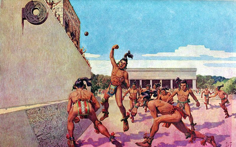 Игра в мяч Майя тлачтли