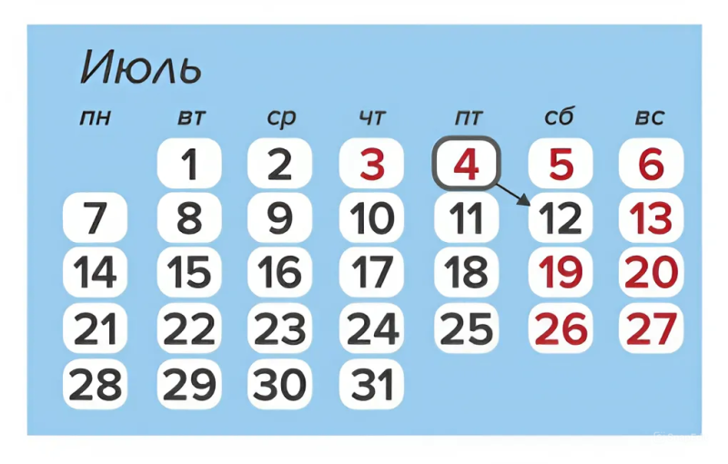 Перенос рабочих дней в июле 2025