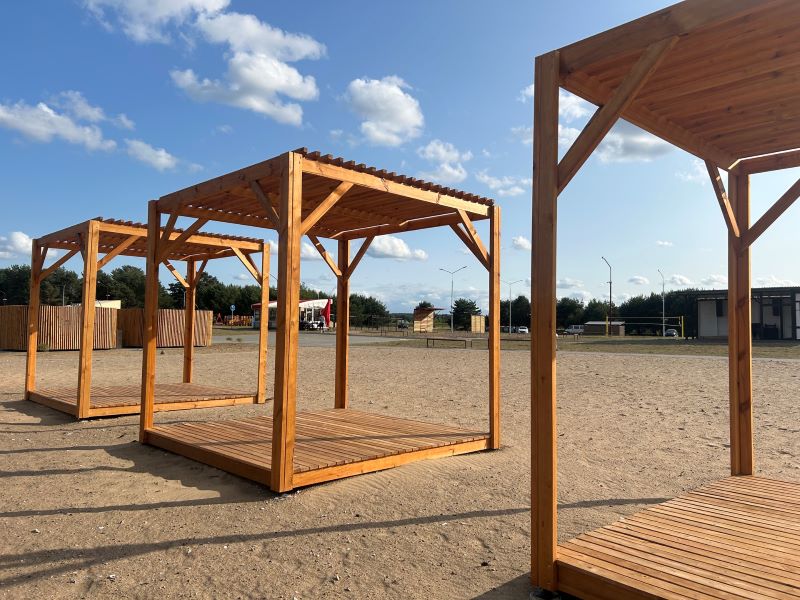 пляж на Юбилейном озере 