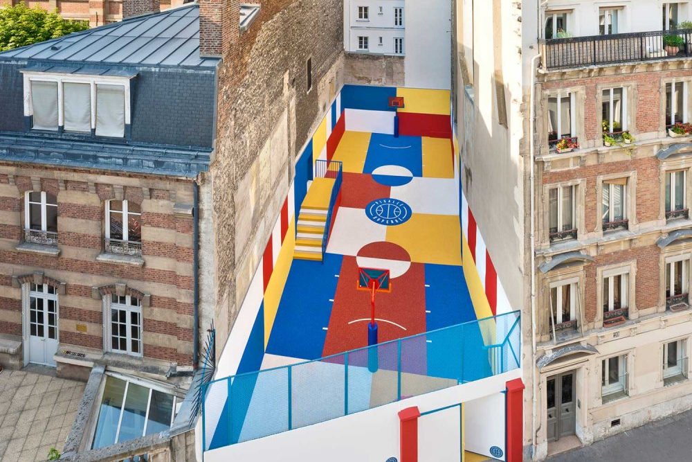 Баскетбольная площадка Пигаль Дюперре, вид сверху