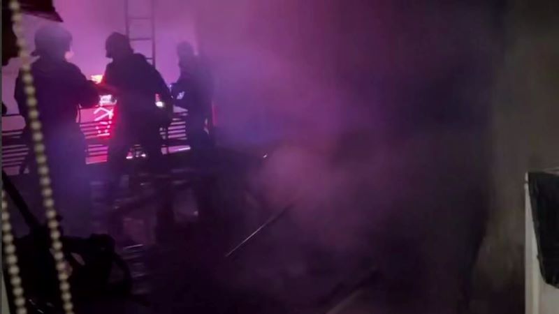 пожар в торгово-гостиничном центре в Гродно