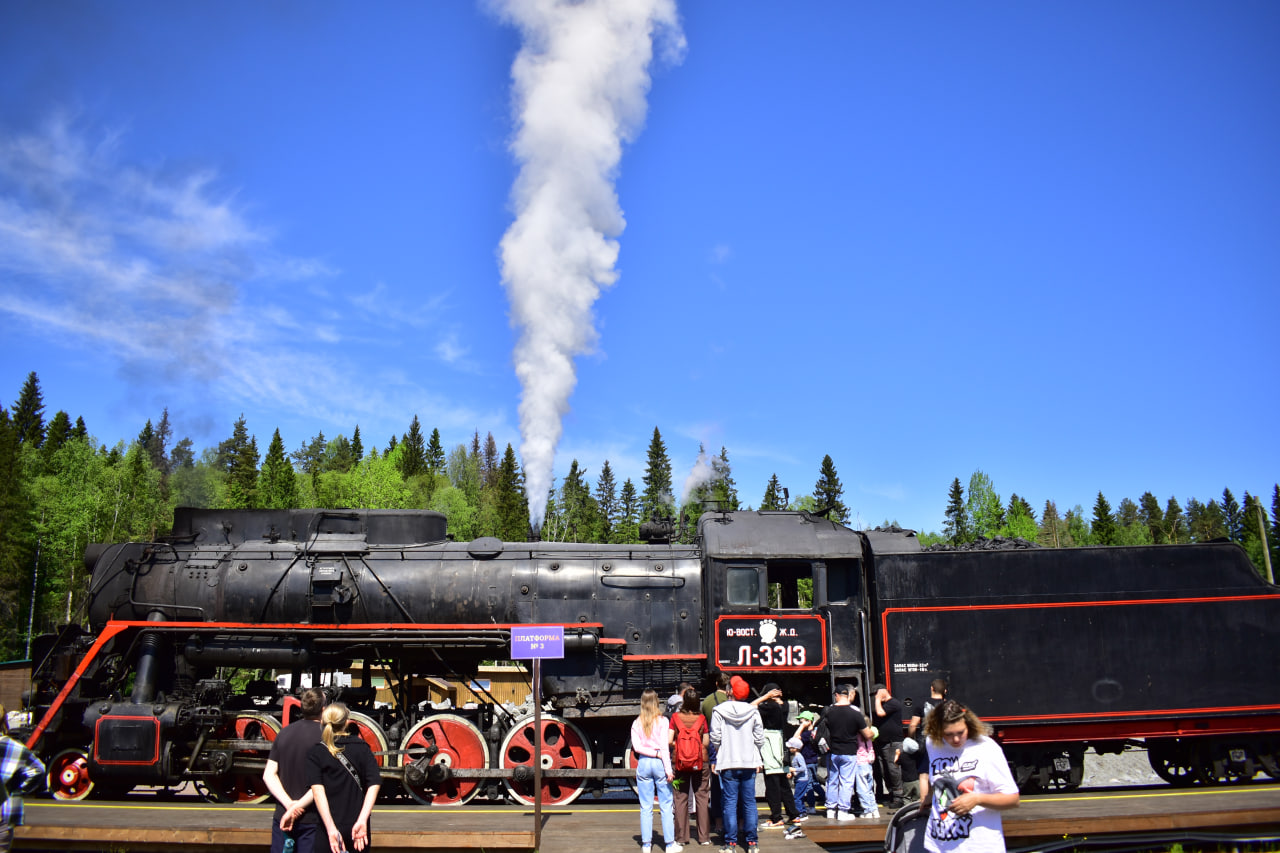 Рускеала паровоз