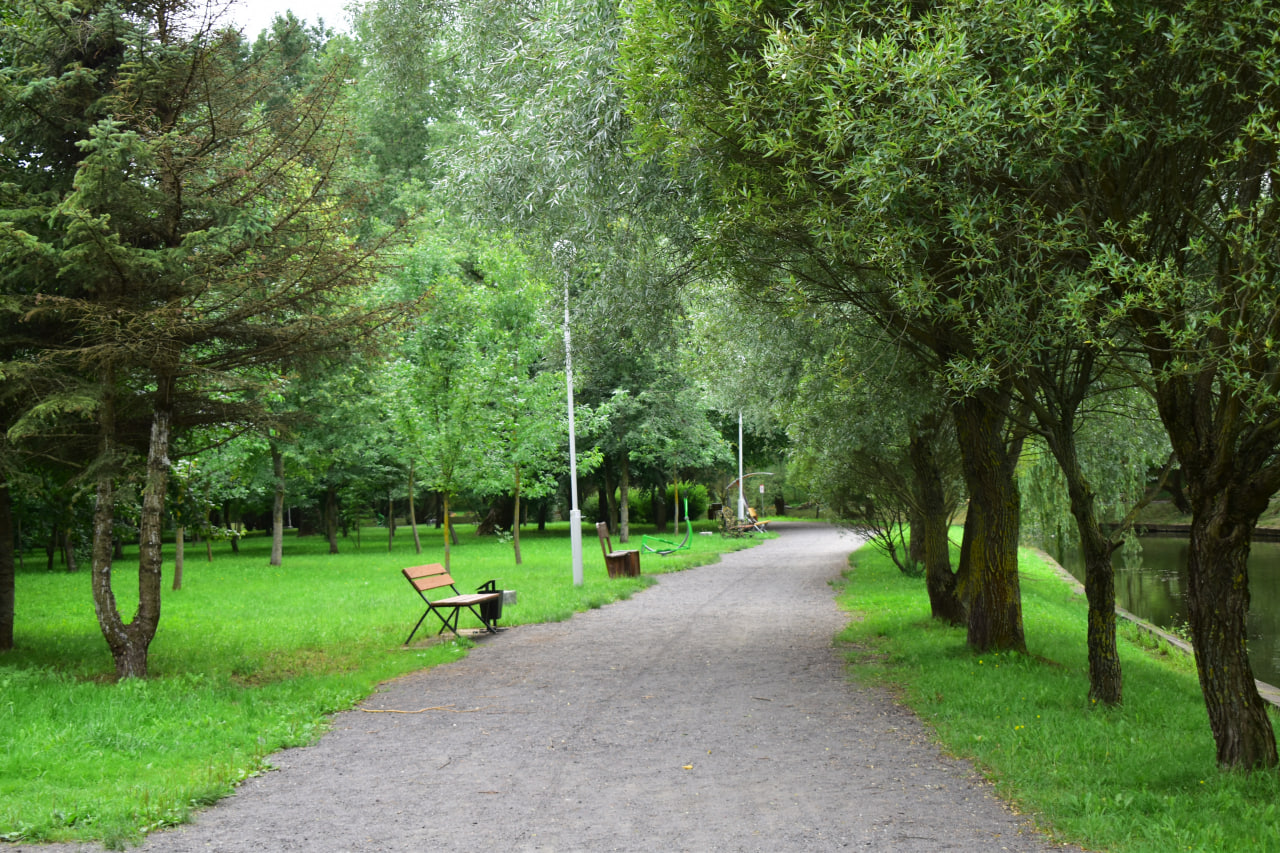 Антоновский парк: зона отдыха с новыми дорожками, скамейками и озеленением