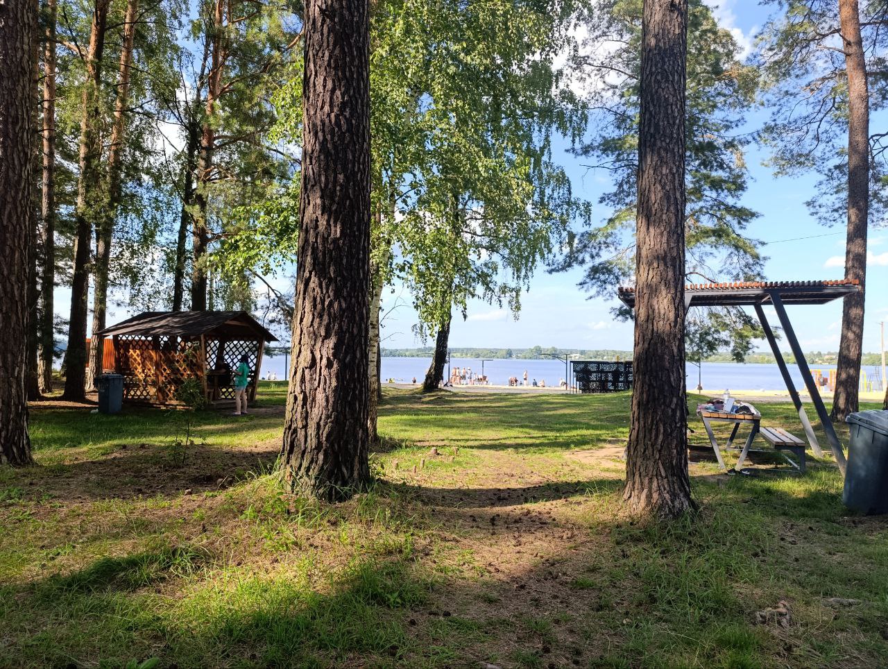 Осиповичское водохранилище пляж беседки
