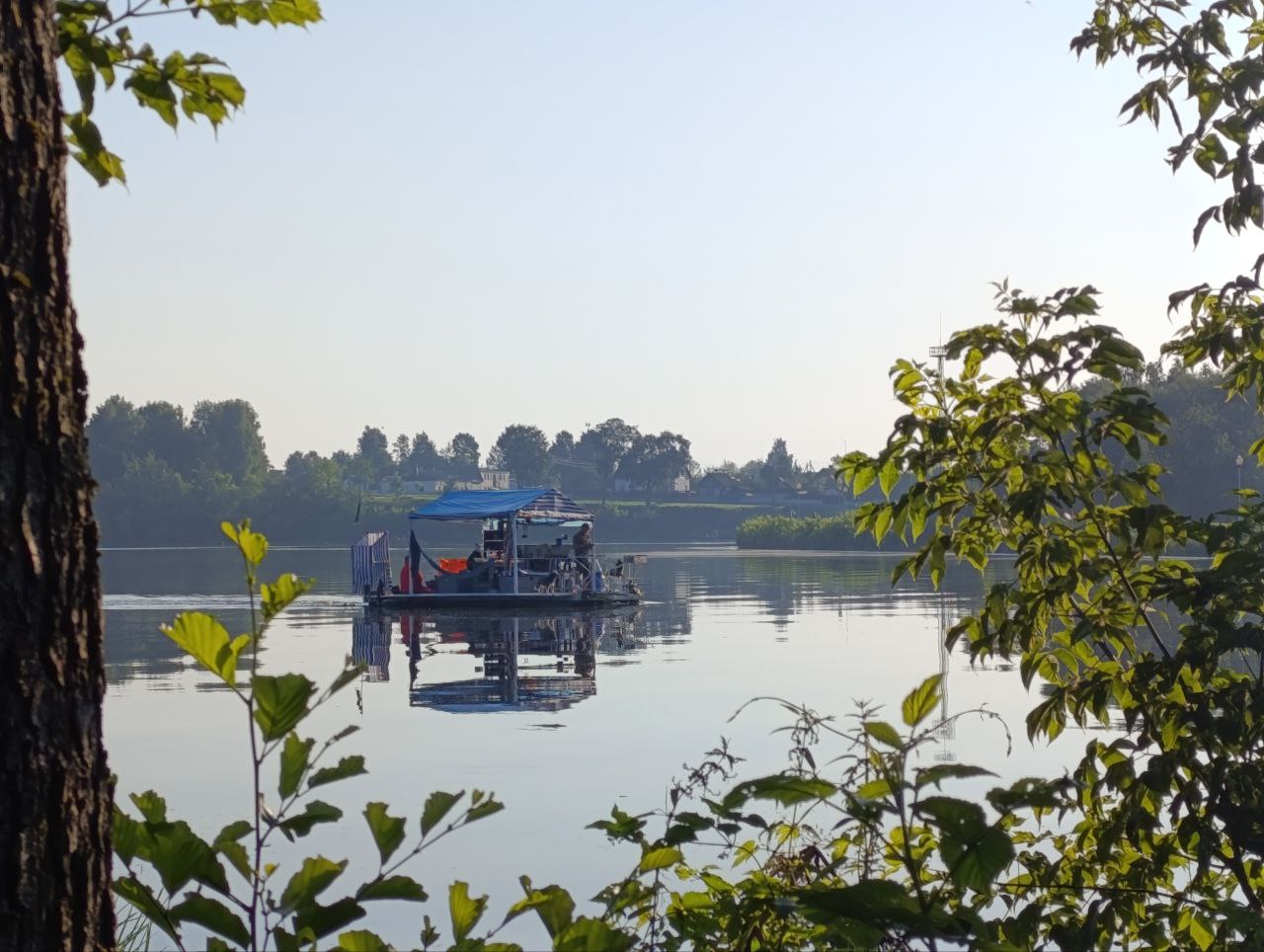 Осиповичское водохранилище плот