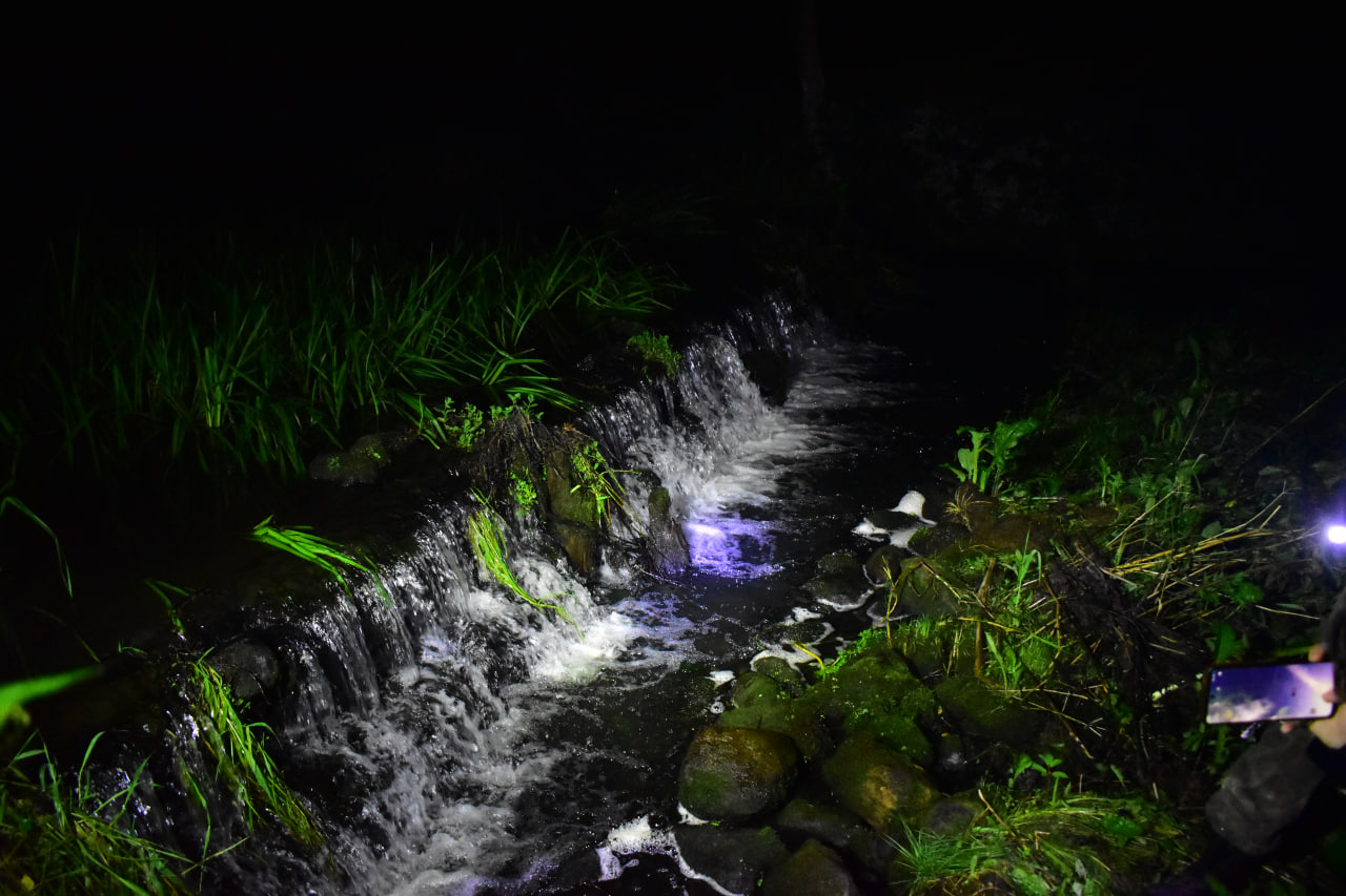 поход туристы туризм мельница водопад