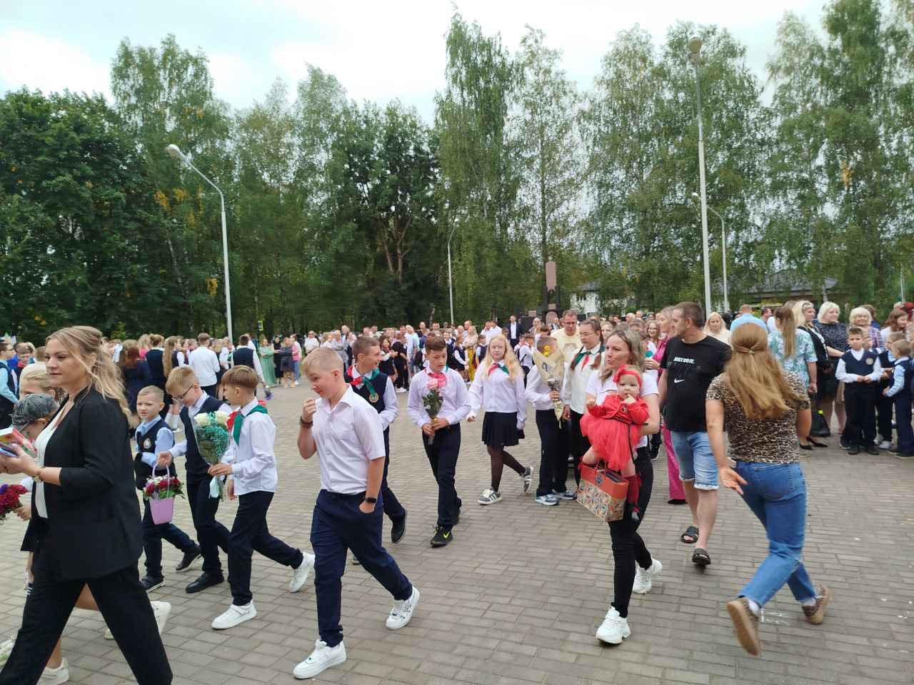 Школьники в День Знаний