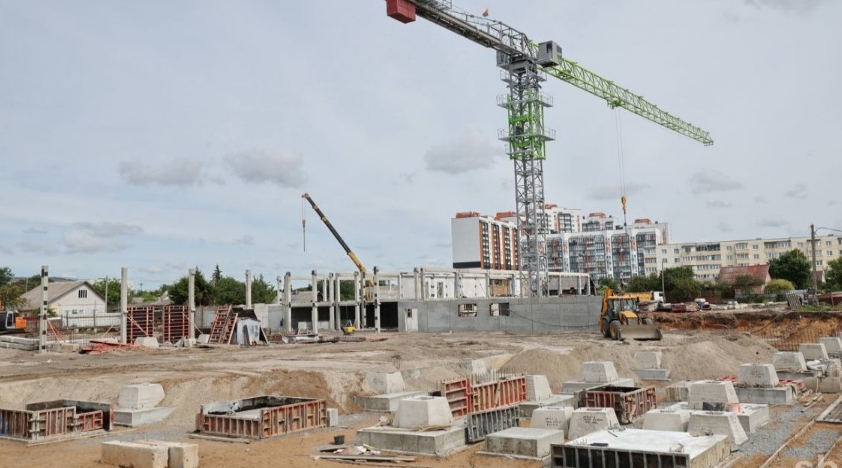 Строительство школы на Гагарина в Могилеве