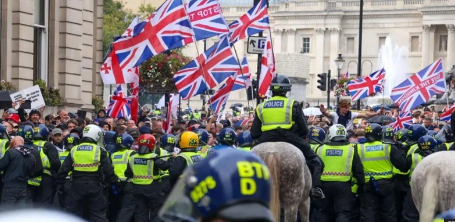 Правый протест в Лондоне