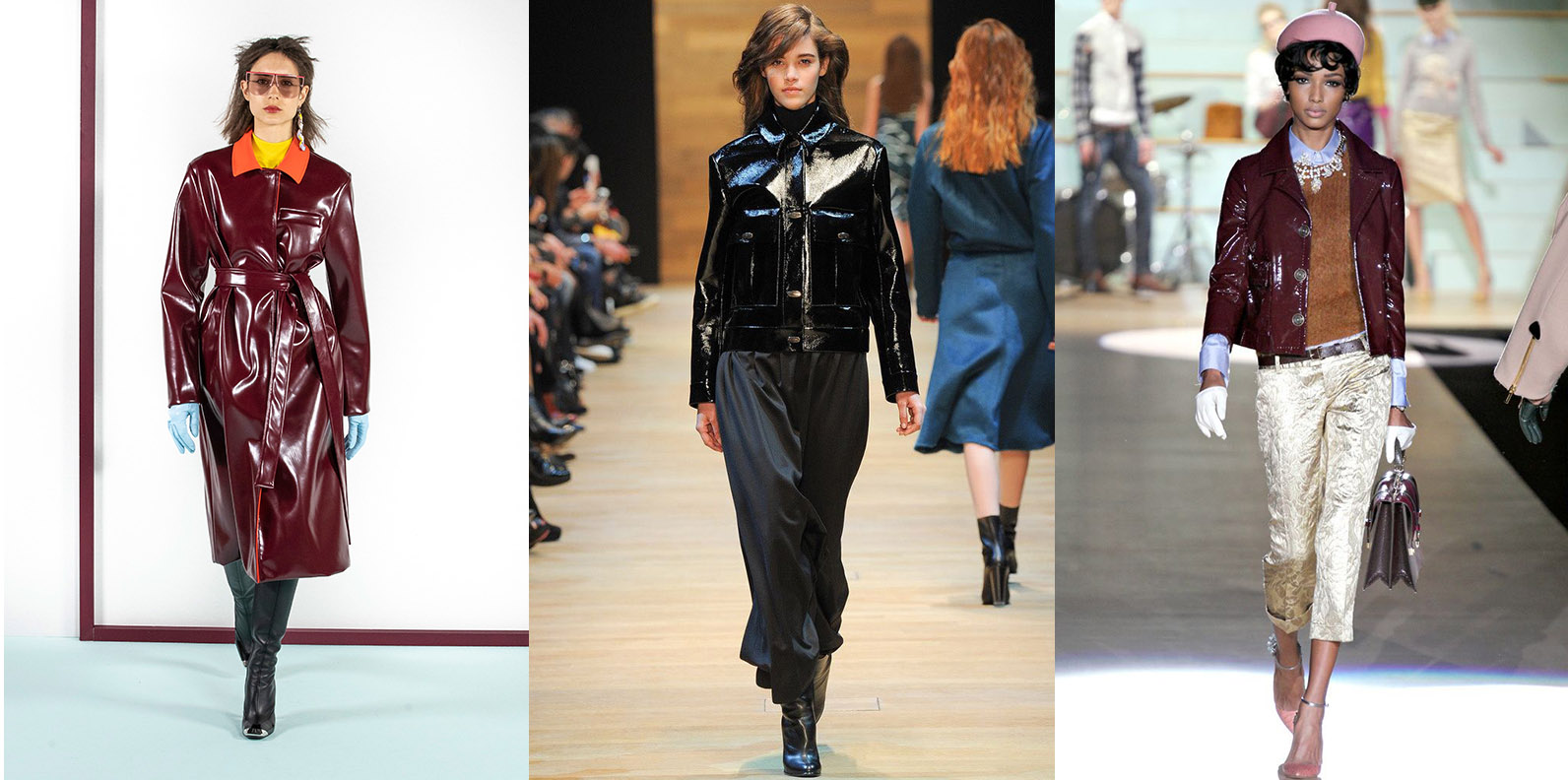 Одежда из лаковой кожи 