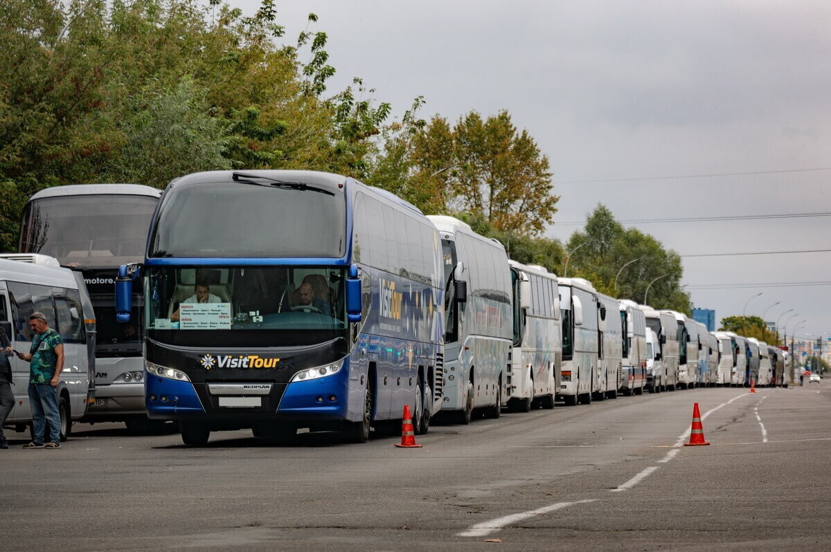 автобусы очередь Польша Литва граница