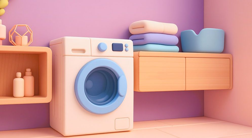 стиральная машина в ванной комнате