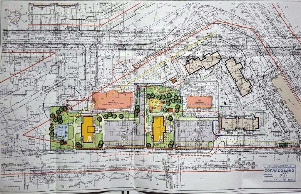 план улицы Полесской