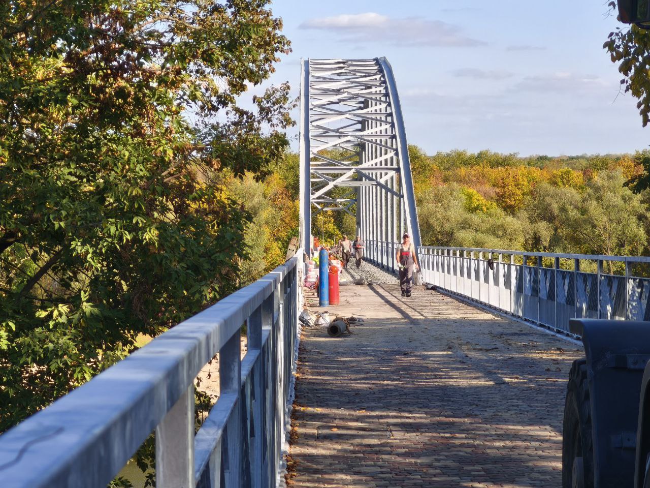 ремонт моста через Сож