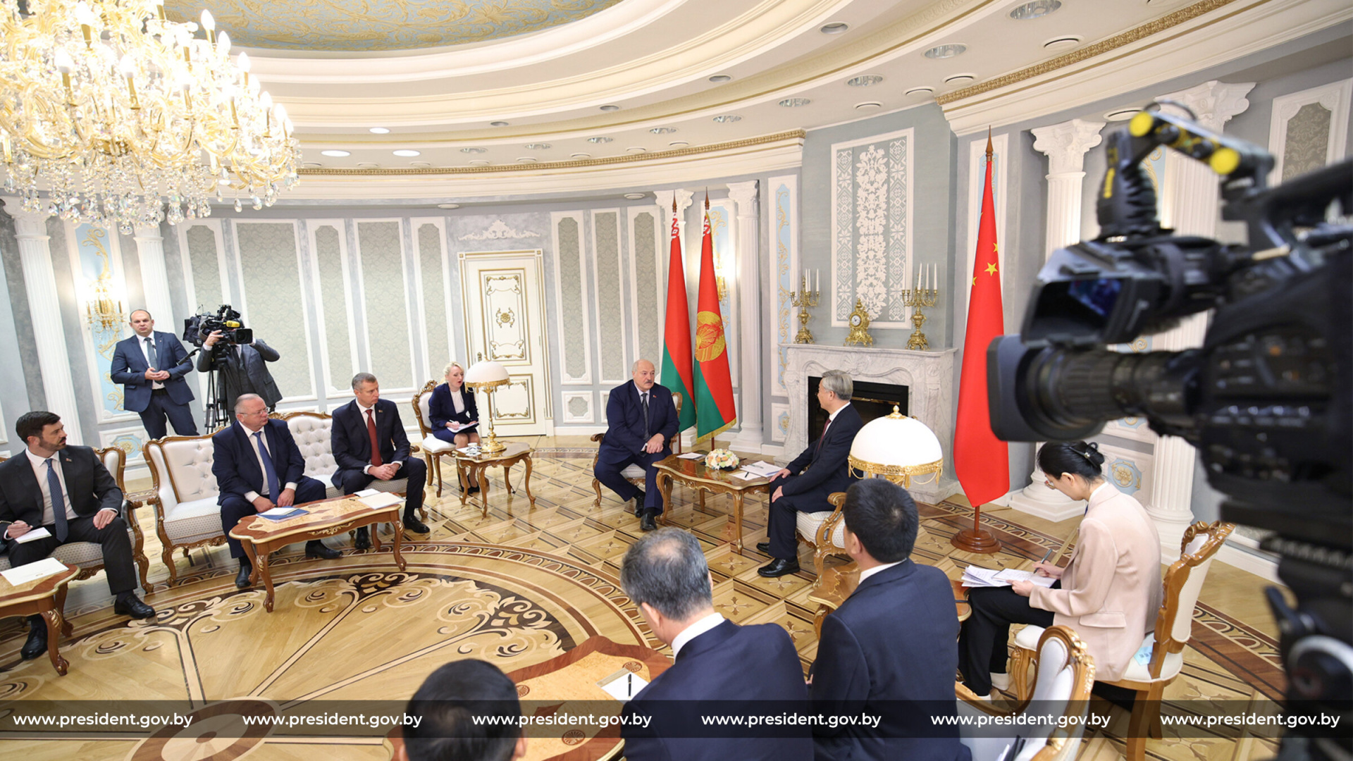 Встреча Александра Лукашенко с политиком из КНР Ли Си