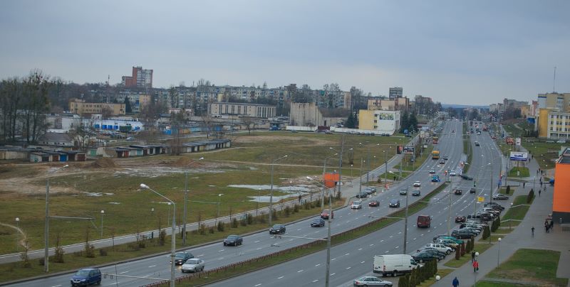 пустырь, улица Дубко в Гродно 