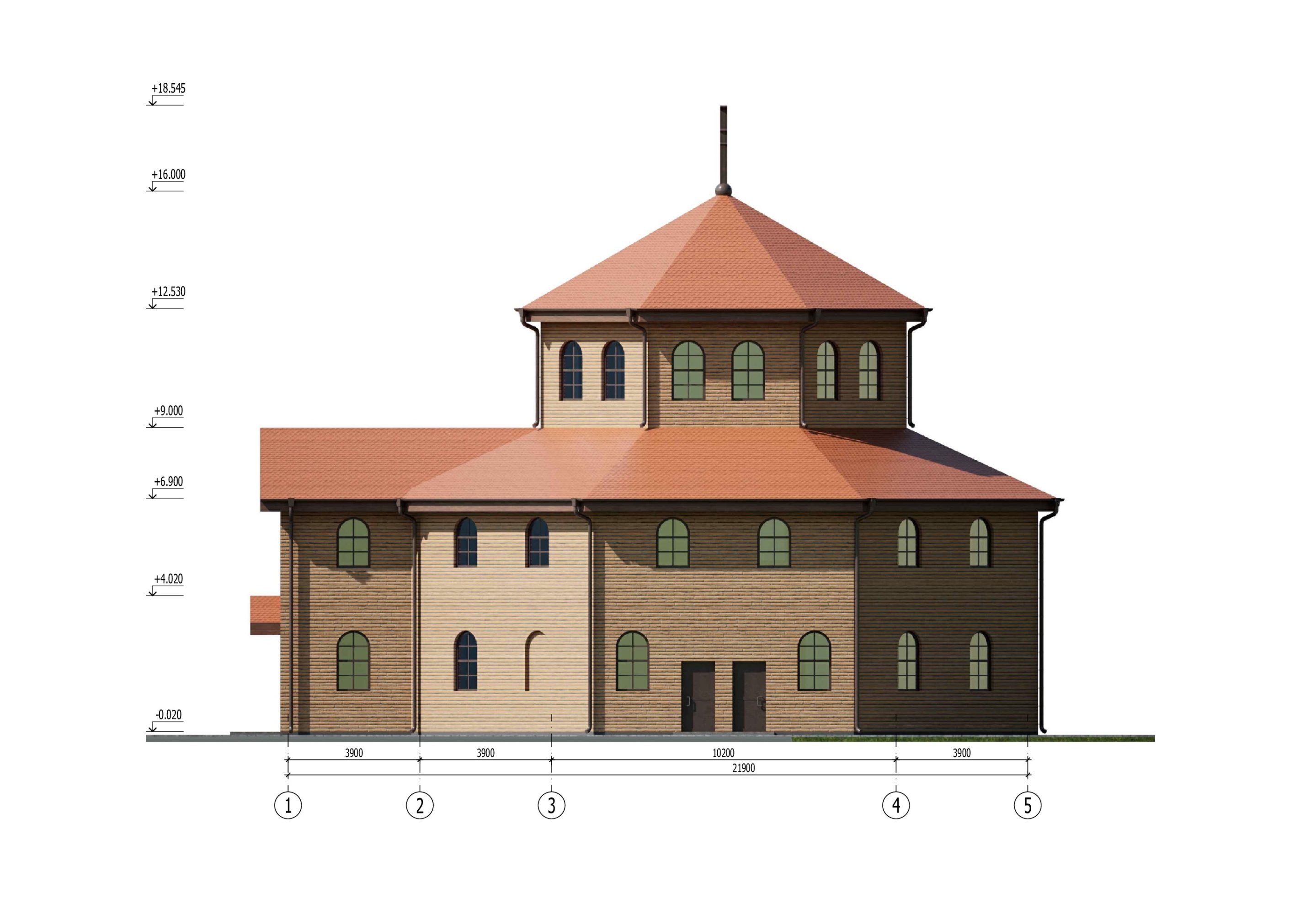 Боковая часть храма 