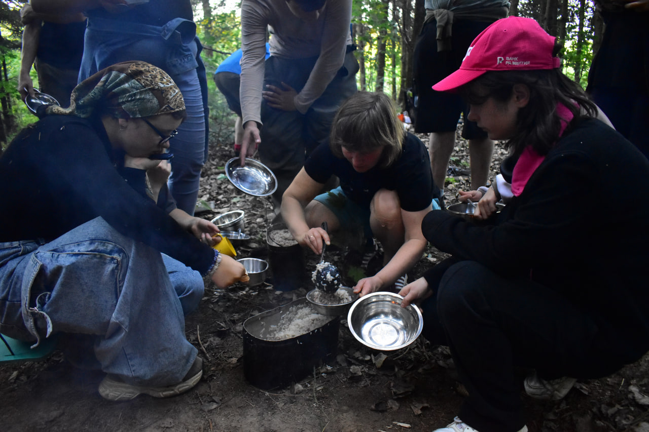 обед туристы