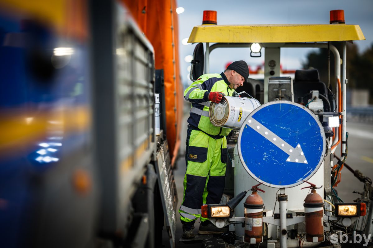 Дорожные работы на трассе М-4