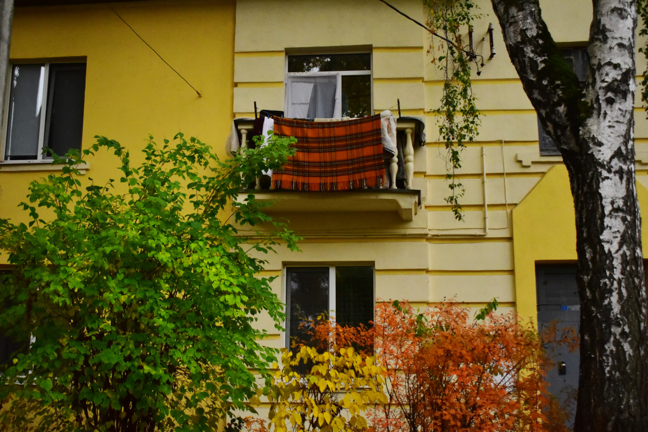 осенняя атмосфера балкон