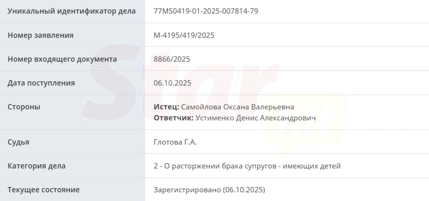 развод самойлова и джиган