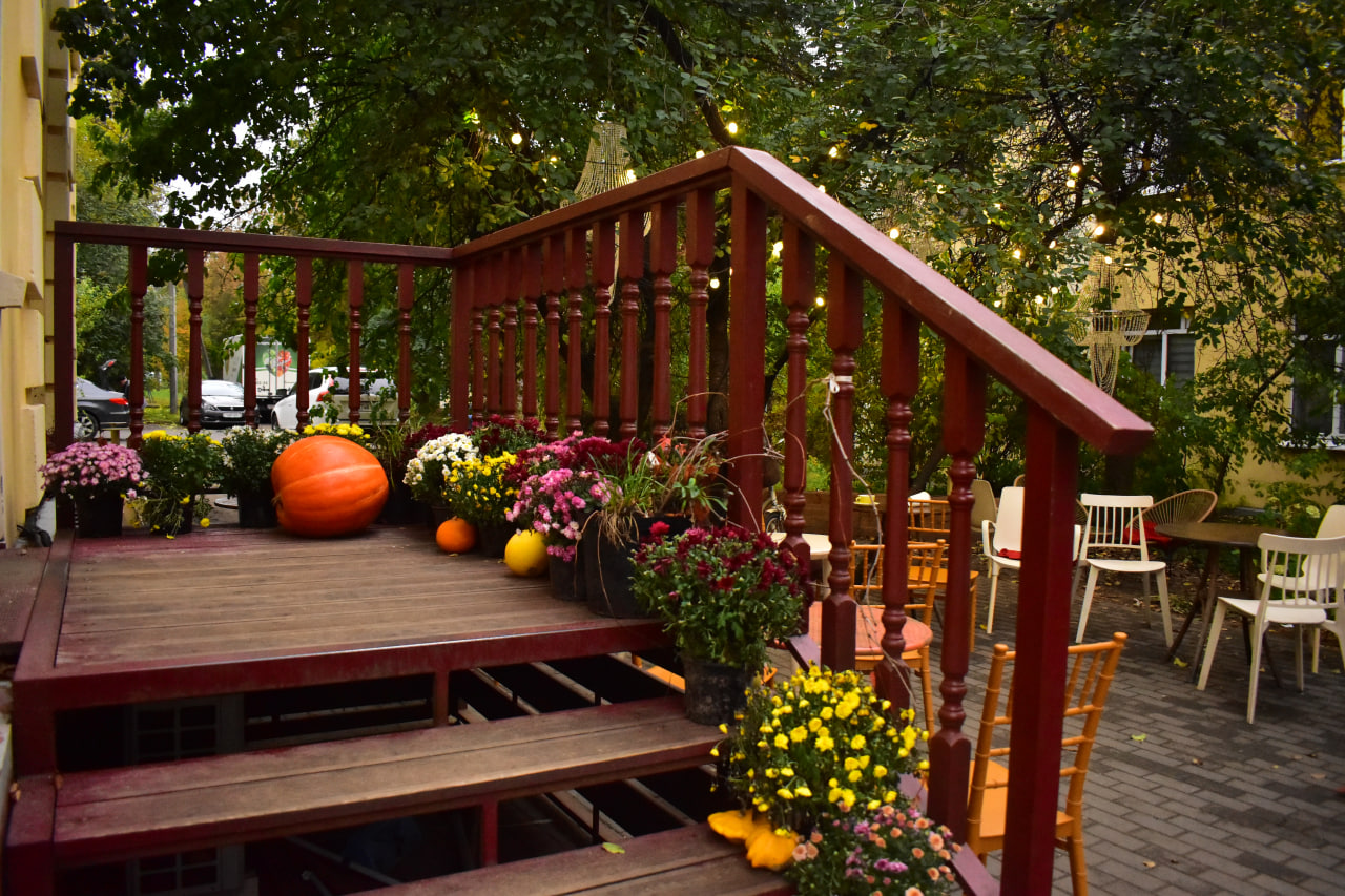 лестница тыквы осень