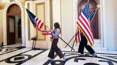 флаг США шатдаун