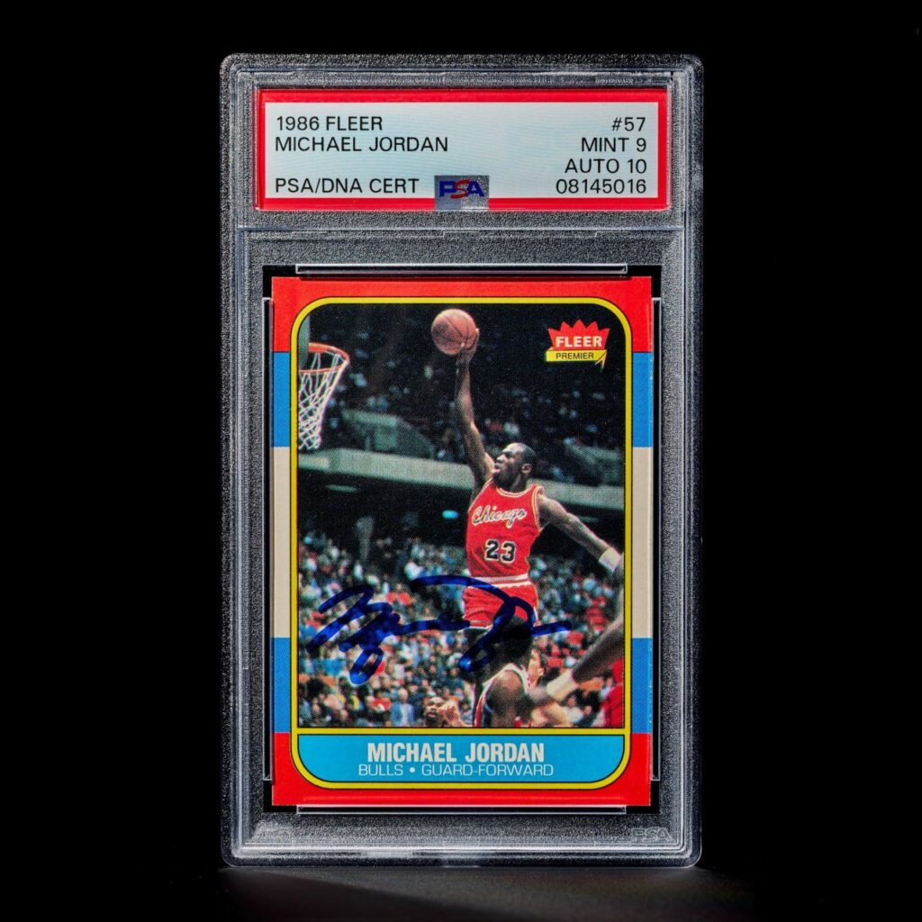 Карточка с автографом Джордана 